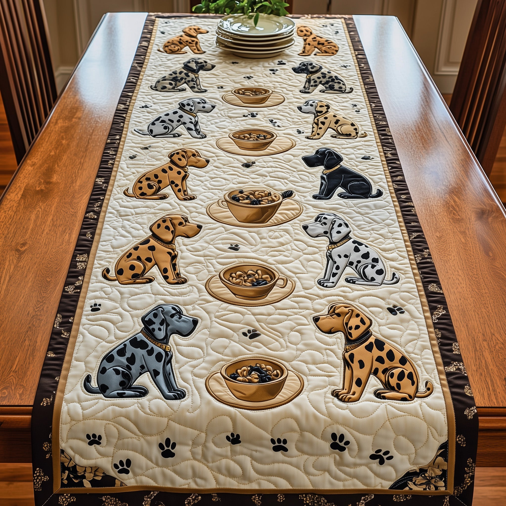 Great Daner Quilted Table Runner Christmas Table Runner for Family Meals