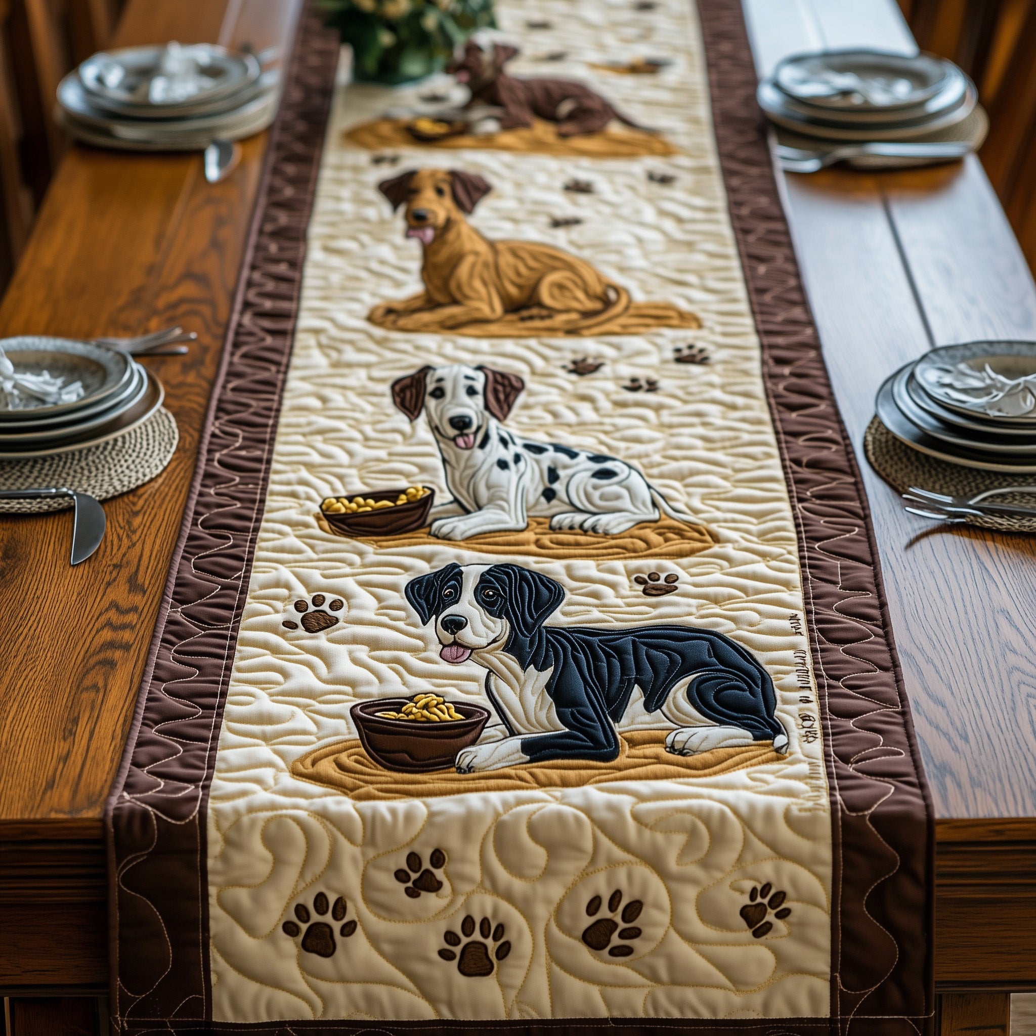 Great Daner Quilted Table Runner Christmas Table Runner Gift Idea