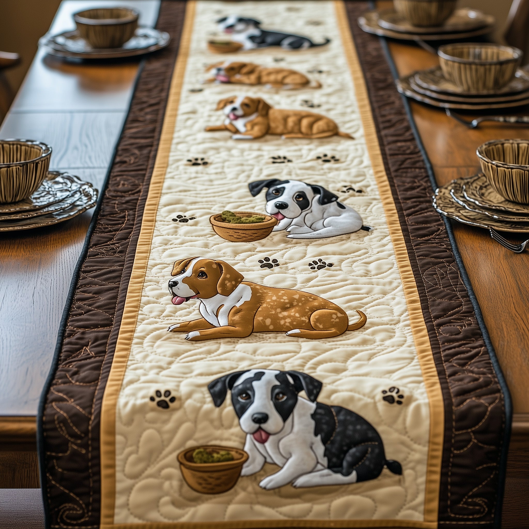 Great Daner Quilted Table Runner Table Runner for Holiday Gatherings