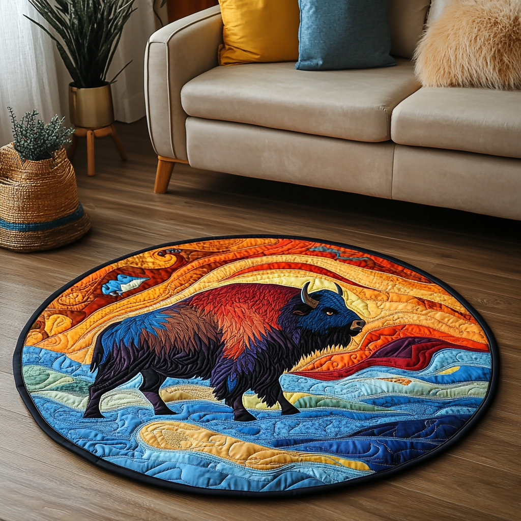 Great Plains Quilted Round Mat Front Door Decor Grandmother Christmas Gift Ideas