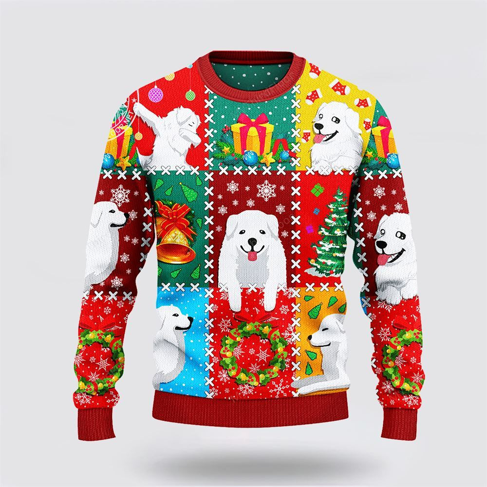 Great Pyrenees Dog Lovers Christmas Wishes All Over Sweater Christmas Gift For Dog Love