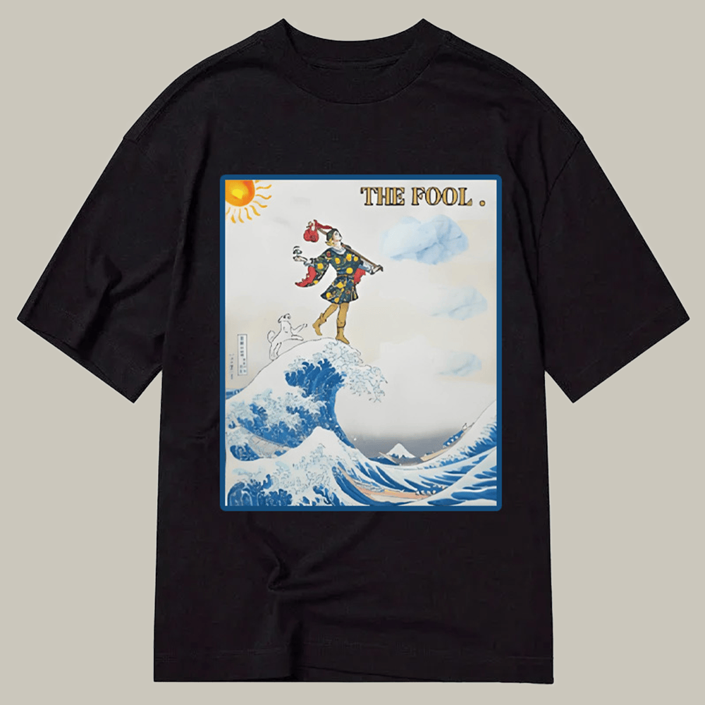 Great Wave Off Kanagawa Classic T-Shirt Great Wave Pattern Tarot Art Shirt Gift For Him