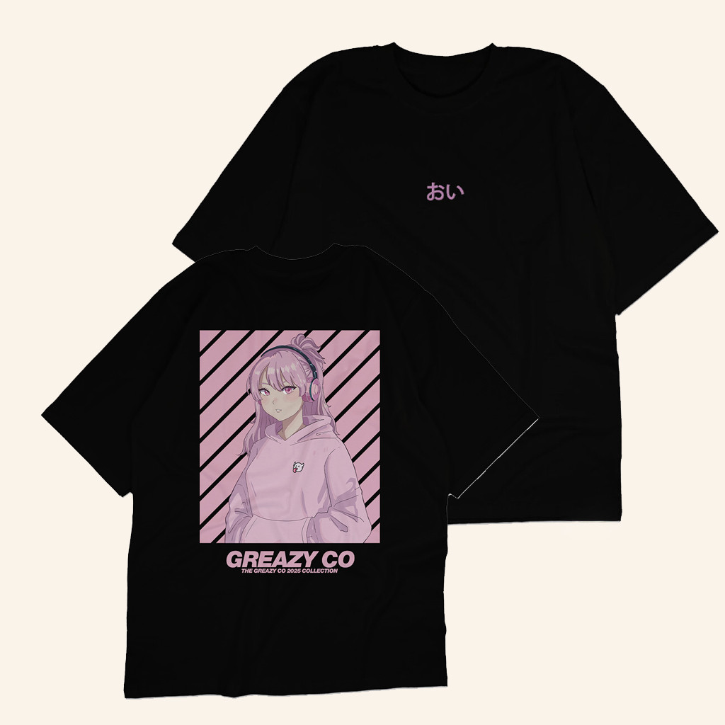 Greazy Merch Anime Black T-Shirt Gift Ideas For Daughter