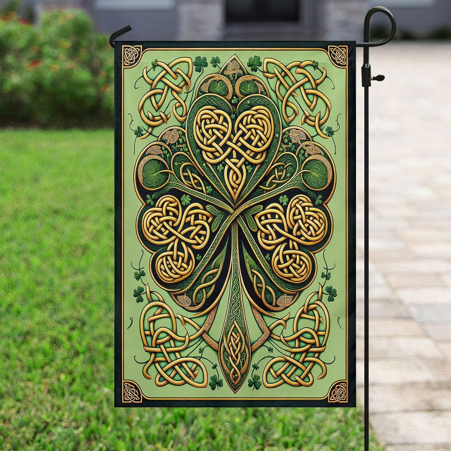 Green And Gold Celtic St Patricks Day Flag Best St Patrick's Day Gifts For Decoration