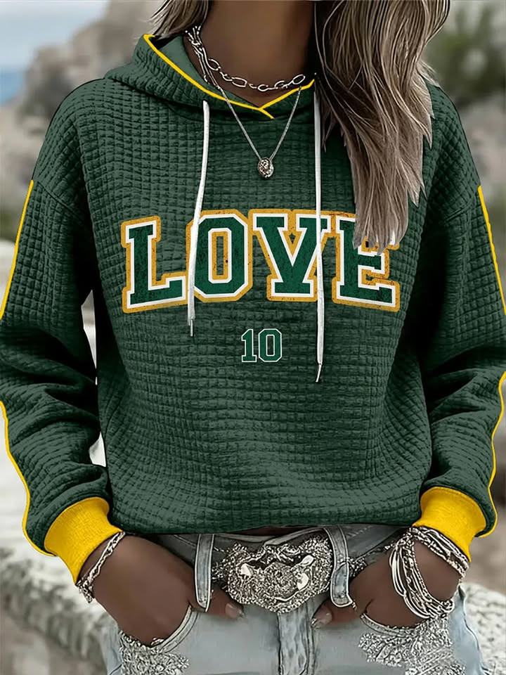 Green Bay Football Love Hoodie Green Bay Pride Merch Women's Game Day Hoodie Gifts For Sister