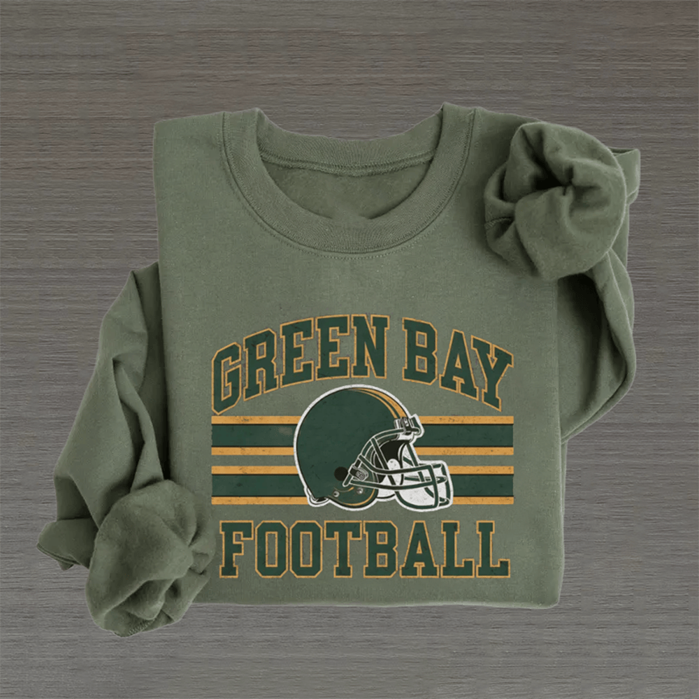 Green Bay Football Sweatshirt Game Day Clothes Senior Football Player Gift Ideas