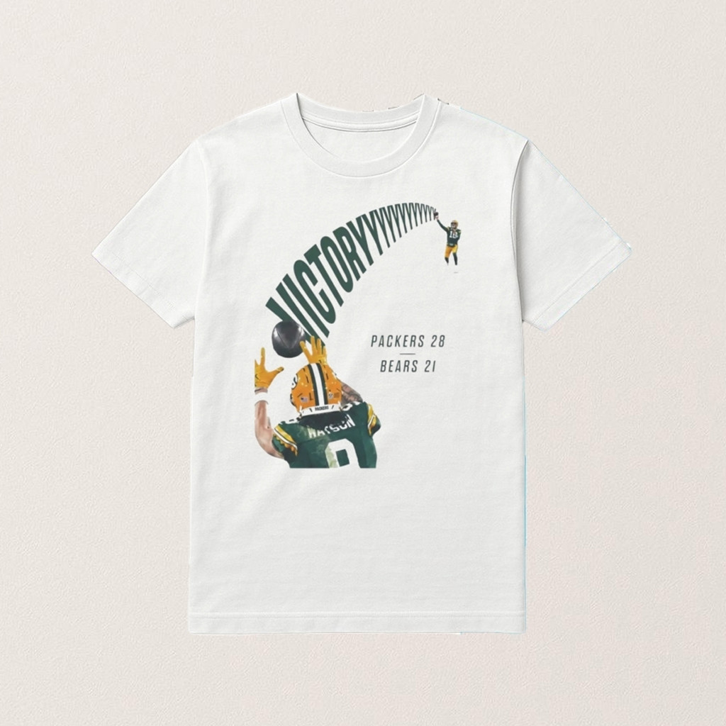 Green Bay Football Victory 28 Bears 21 T-Shirt Gifts For Football Lover Green Bay Football Victory 28 Bears 21 T-Shirt Gifts For Football Lover