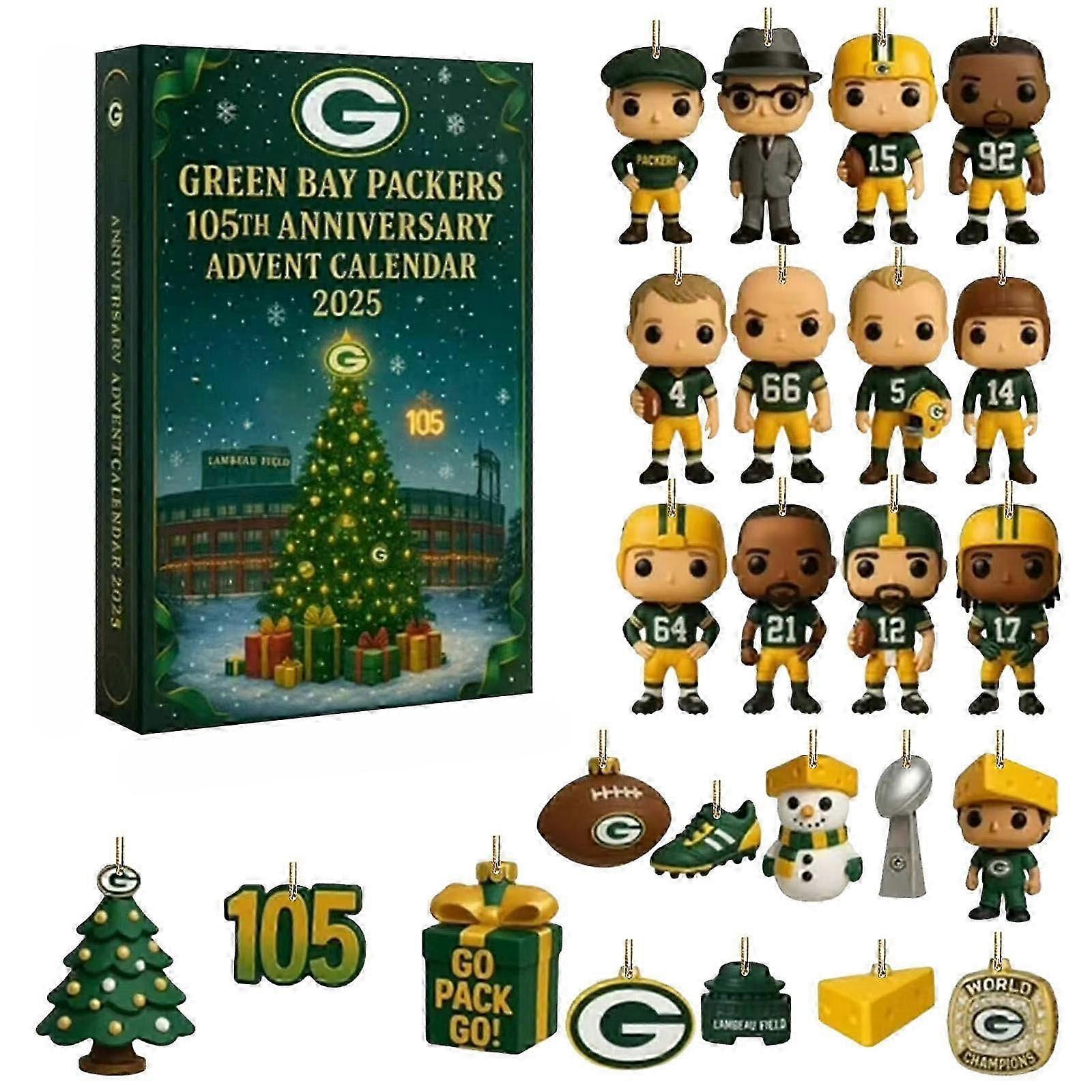 Green Bay Packers 105th Anniversary Advent Calendar 2025 24-Day Countdown Best Football Gifts