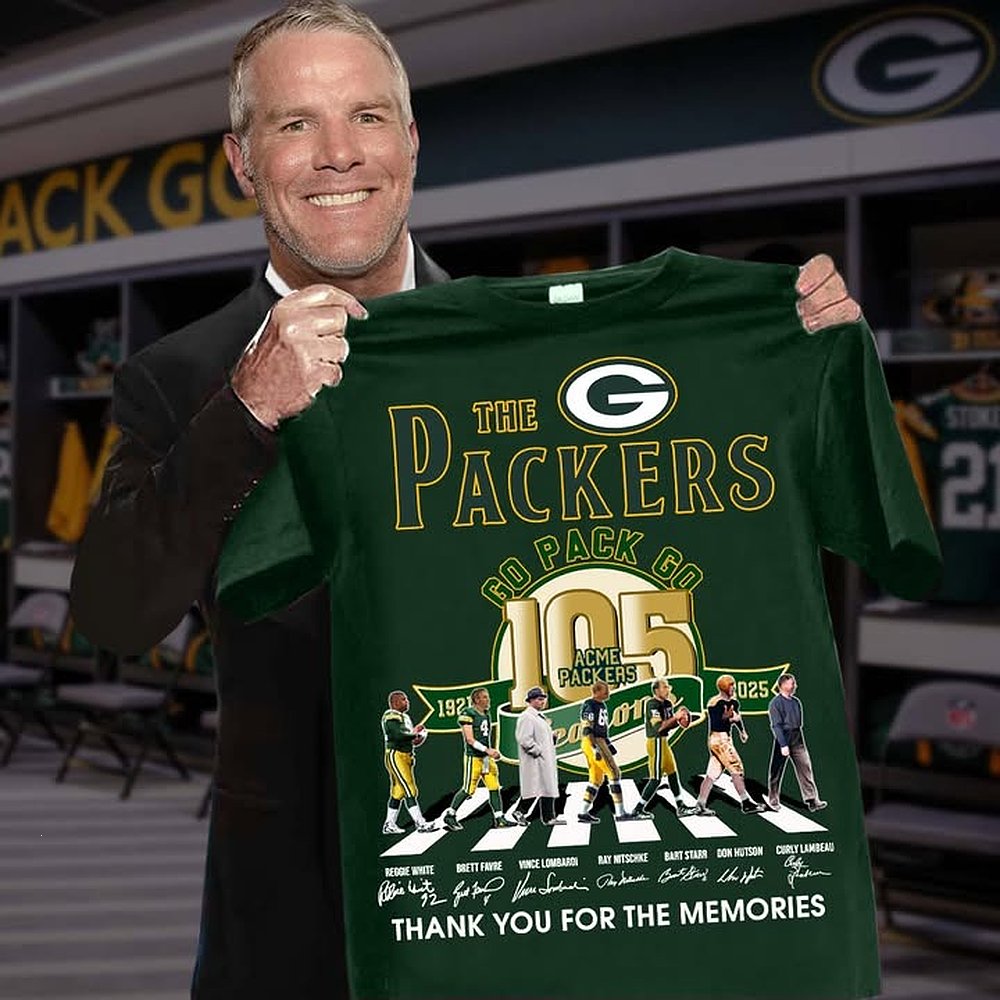 Green Bay Packers 105th Anniversary T-Shirt Thank You For The Memories Best Gift For Fans