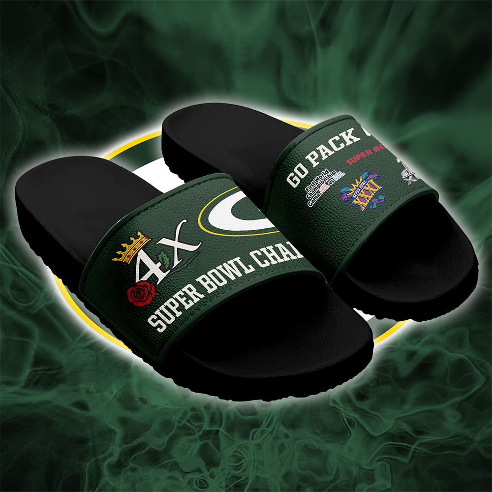 Green Bay Packers Slide Sandals Presents For Football Lovers