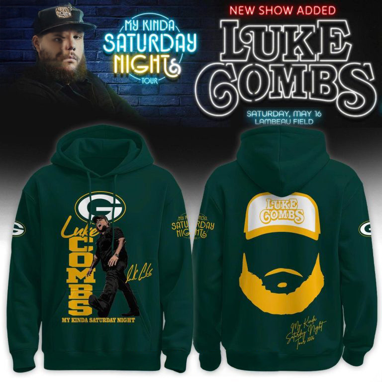 Green Bay Packers x Luke Combs My Kinda Saturday Night Tour 2026 Hoodie Music Concert Outfits