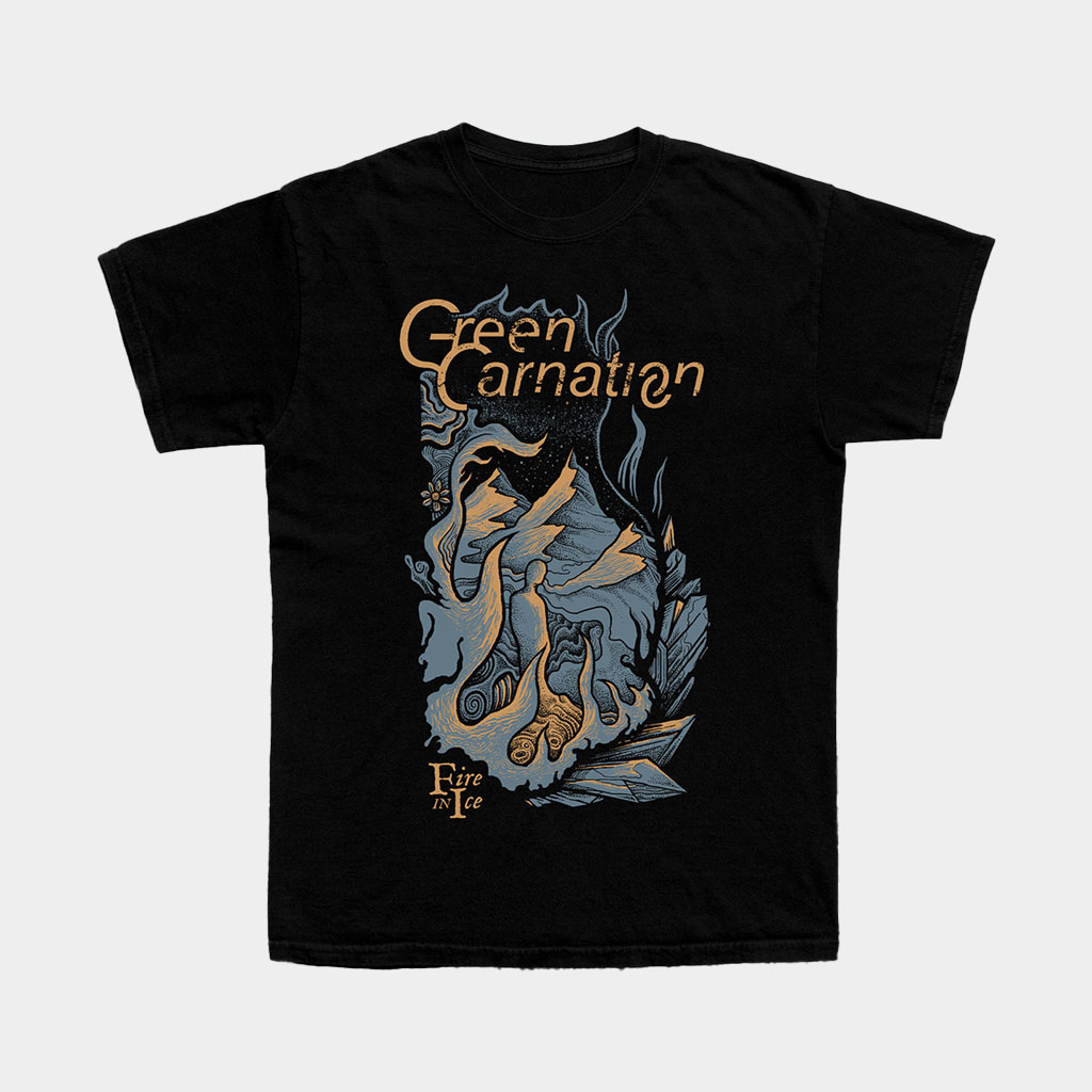 Green Carnation Merch Fire In Ice T-Shirt Green Carnation Shirt Gifts For Band Fans