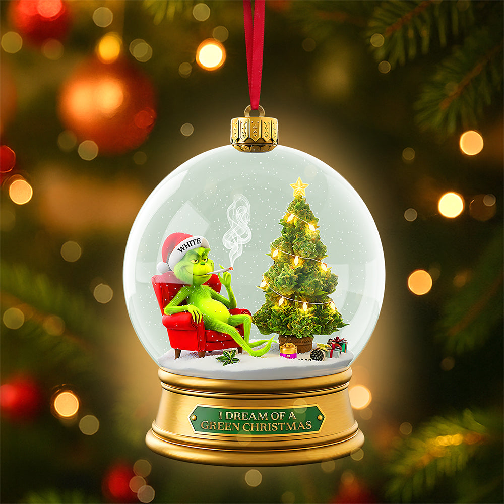 Green Chill Monster Ornament - Personalized Gifts For Herb Lovers - Holiday Season Gift Idea