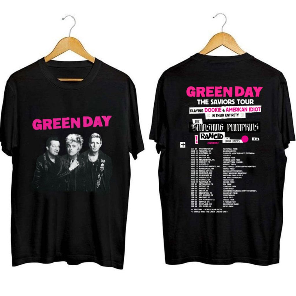 Green Day Band Tour 2024 Shirt Green Day Merch Gifts For Rock Music Fans