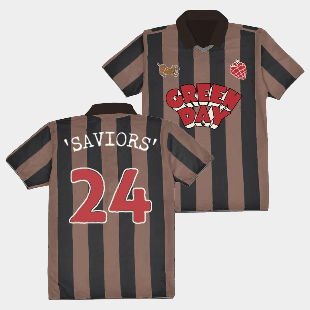 Green Day Merch 24 Saviors Soccer Jersey Green Day Shirt Birthday Present For Him-1 Green Day Merch 24 Saviors Soccer Jersey Green Day Shirt Birthday Present For Him-1