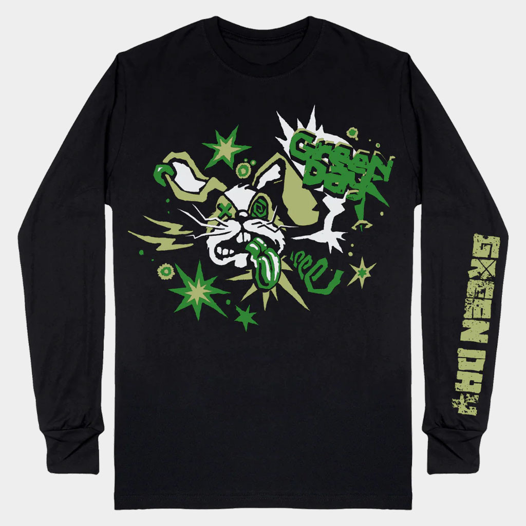 Green Day Merch Buzzed Bunny Long Sleeve T-Shirt Green Day Shirt Birthday Gift For Him