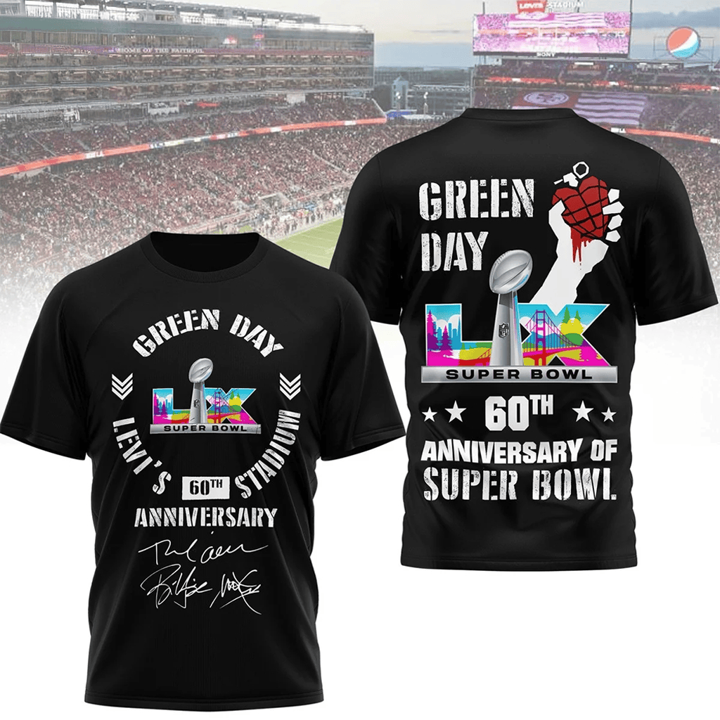 Green Day Super Bowl 60 Shirt 2026 Fan Merch Gift Ideas For Brother