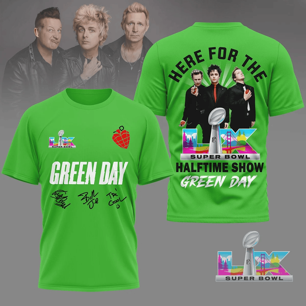 Green Day Super Bowl LX Halftime Show 2026 Shirt Fan Merch Best Gifts For Brother Green Day Super Bowl LX Halftime Show 2026 Shirt Fan Merch Best Gifts For Brother