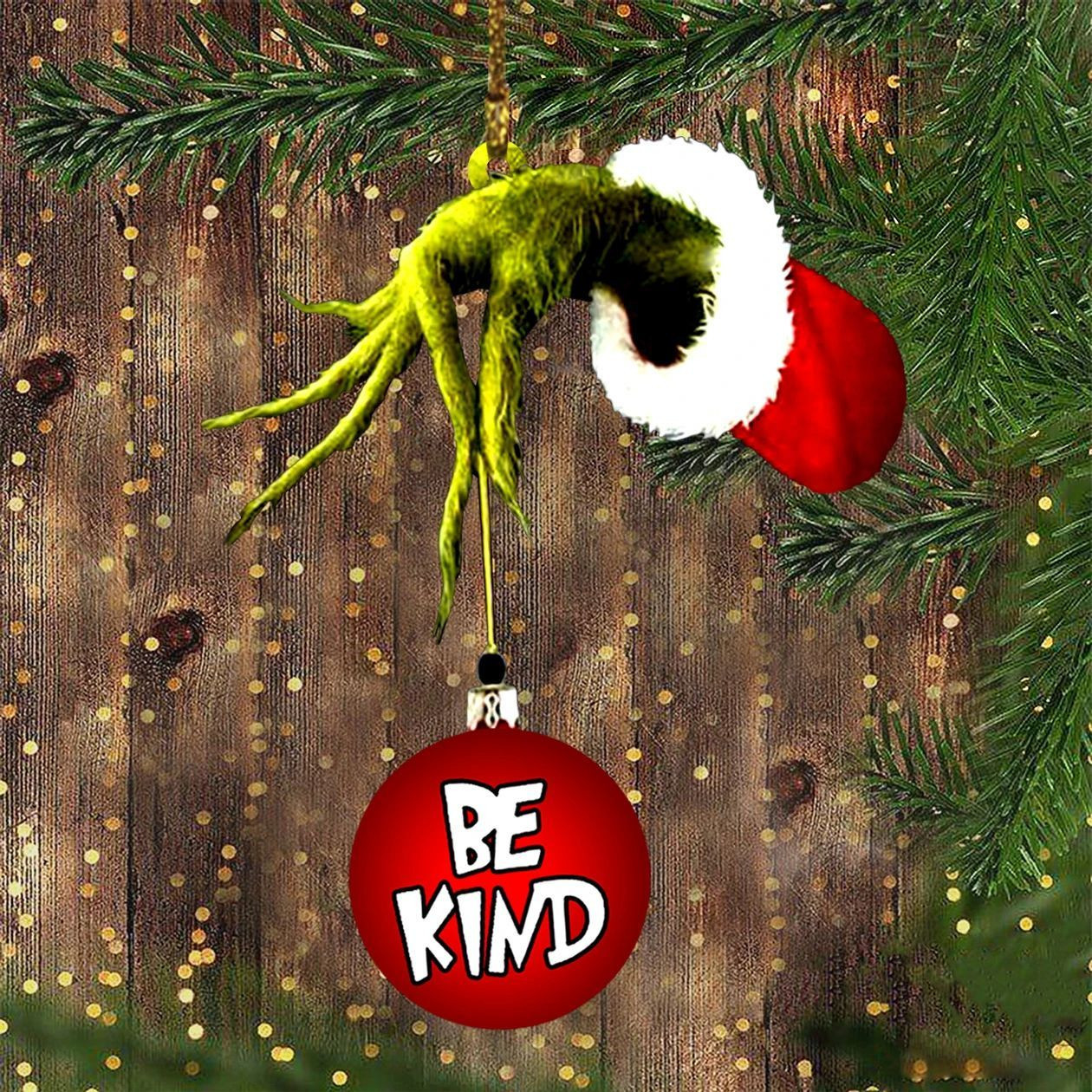 Green Hand Holding Be Kind Ornament For Outdoor Tree Ornament 2024 Christmas Ornament Decor