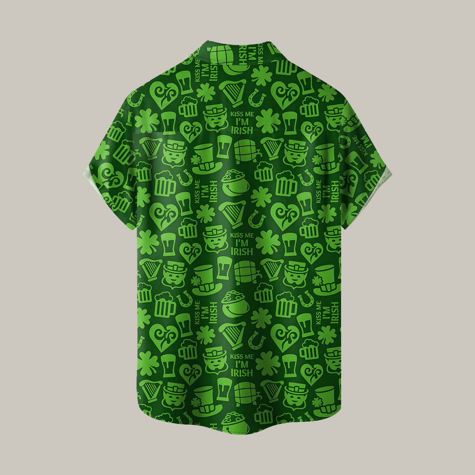 Green Irish St. Patrick's Day Lucky Clover Beer Hawaiian Golf Shirt Best Golf Clothing