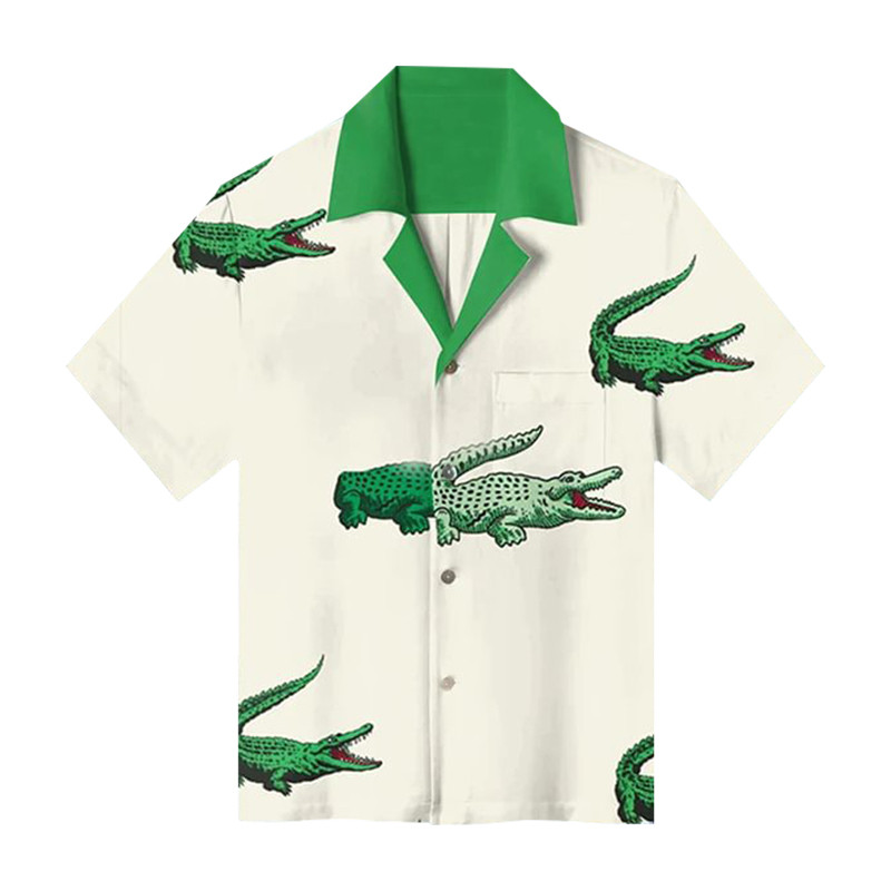 Green Little Crocodile Hawaiian Shirt Animal Themed Crocodile Shirt Unique Gifts For Father
