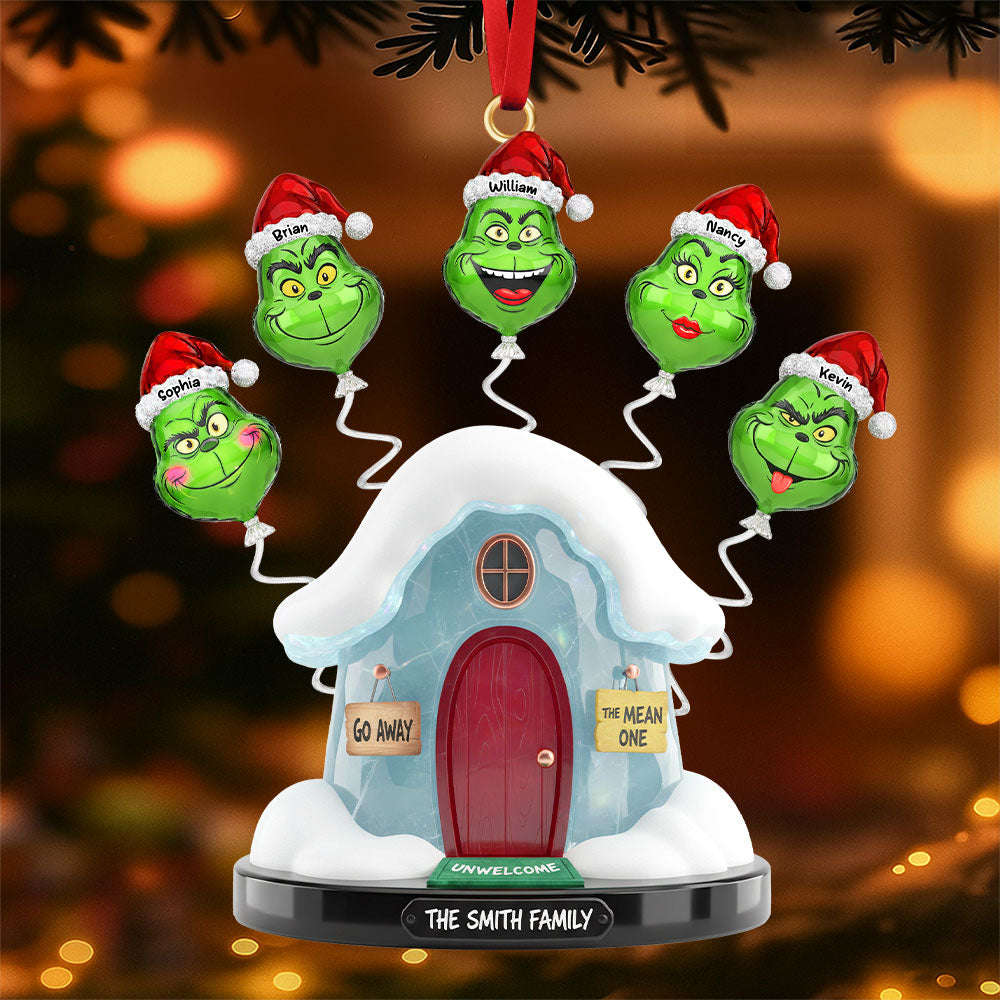 Green Monster Family Ornament - Personalized Gift For Family Christmas Ornament - Holiday Season Gift Idea Green Monster Family Ornament - Personalized Gift For Family Christmas Ornament - Holiday Season Gift Idea