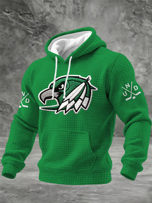 Green North Dakota Hockey Hoodie Game Day Merch Good Gifts For Hockey Fans