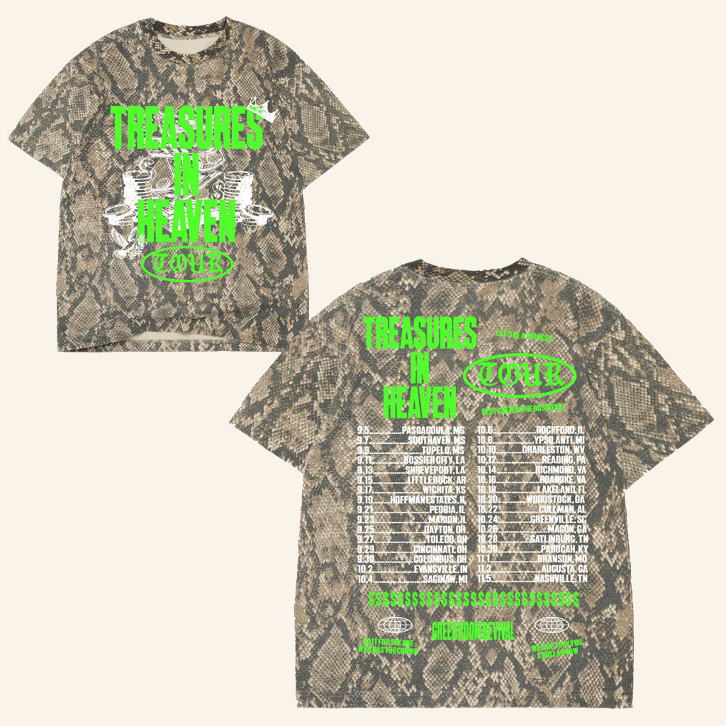 Green Room Revival Merch Treasures In Heaven Tour T-Shirt Best Gifts For Dad Green Room Revival Merch Treasures In Heaven Tour T-Shirt Best Gifts For Dad