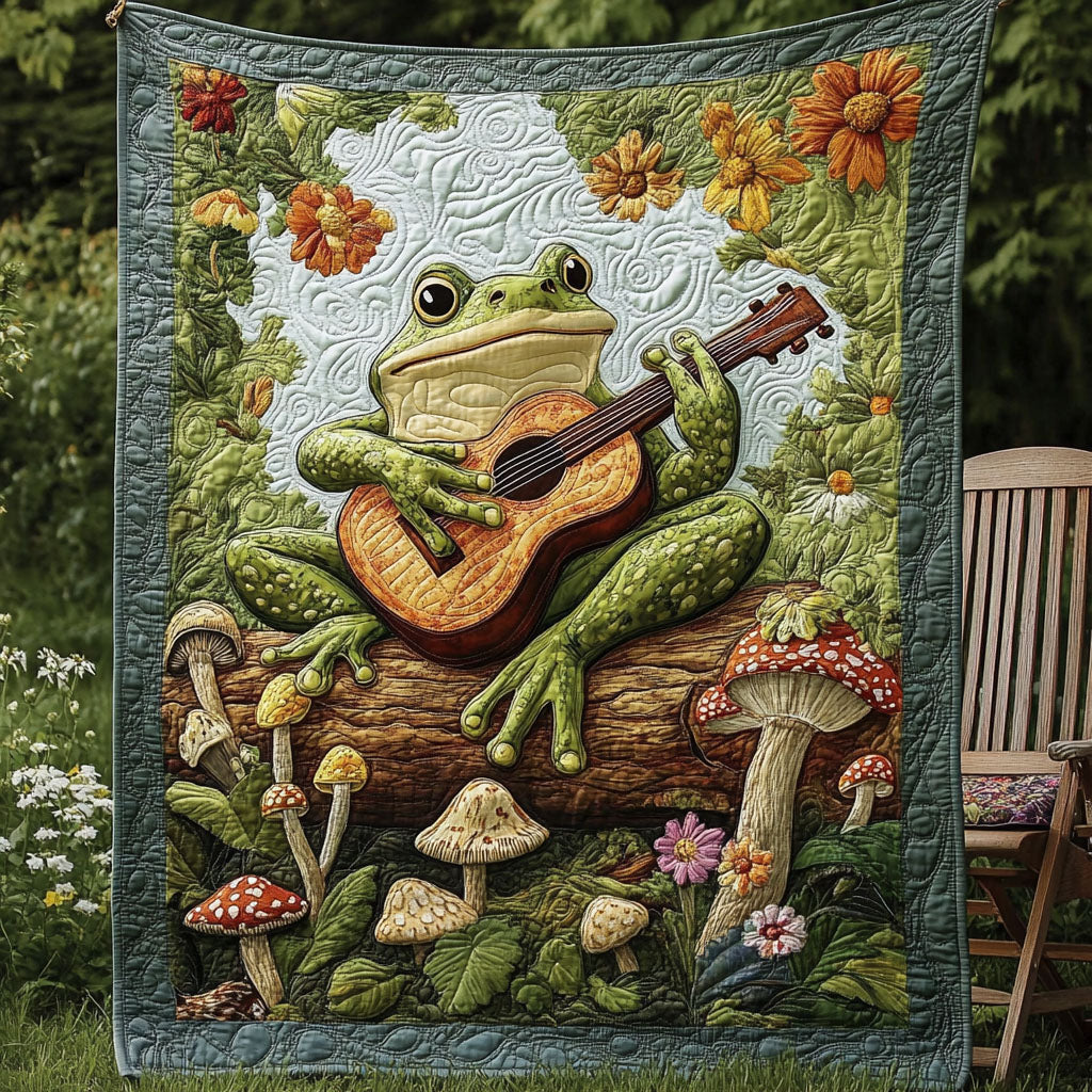 Green Strings Quilted Blanket Best Couch Throw Blanket Gifts For Someone Who Loves Nature