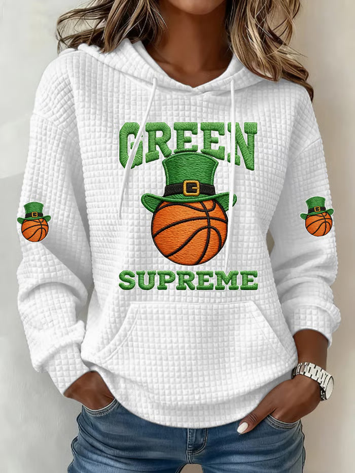 Green Supreme Basketball Hoodie Game Day Merch Gift For Basketball Lover
