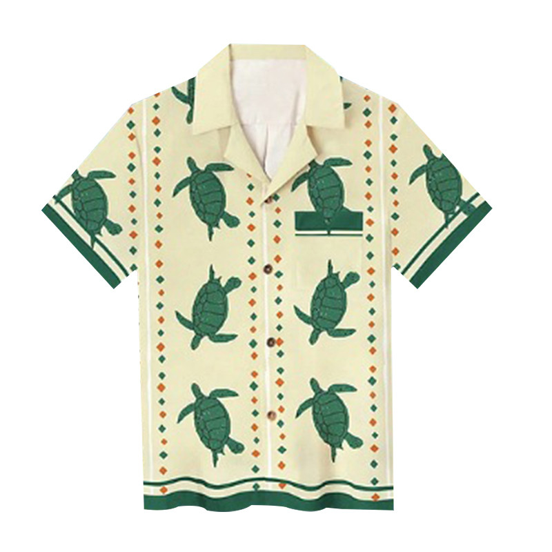 Green Turtle Hawaiian Shirt Animal Pattern Turtle Clothes Gifts For Animal Lovers