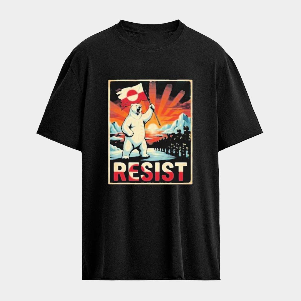 Greenland Is Not For Sale Resist Bear Flag T-Shirt Meaningful Gifts For Boyfriend