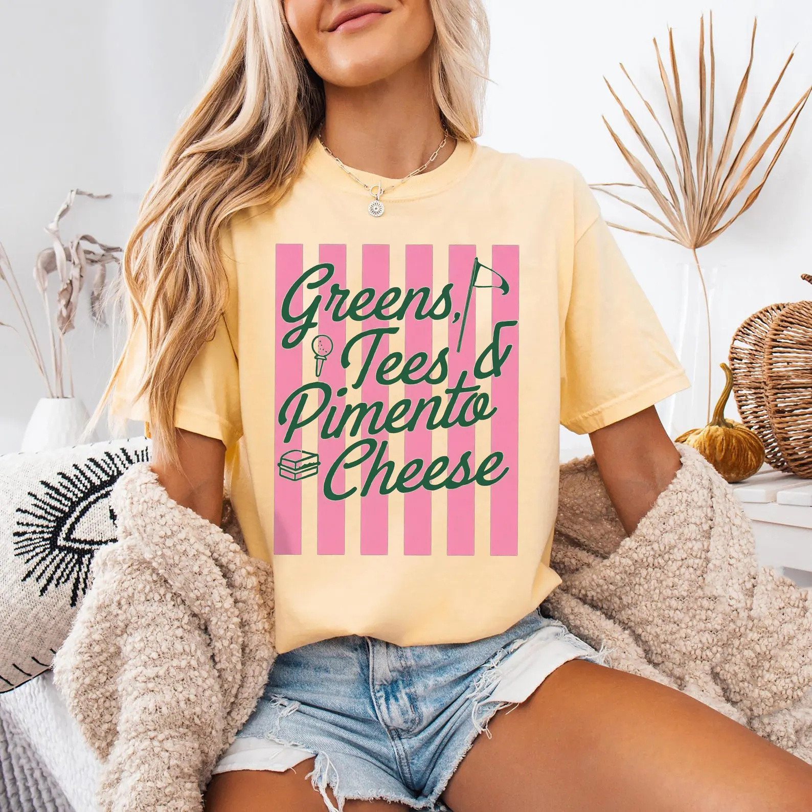 Greens Tees Pimento Cheese T-Shirt Masters Tournament Experence Merch Golf Gifts For Her