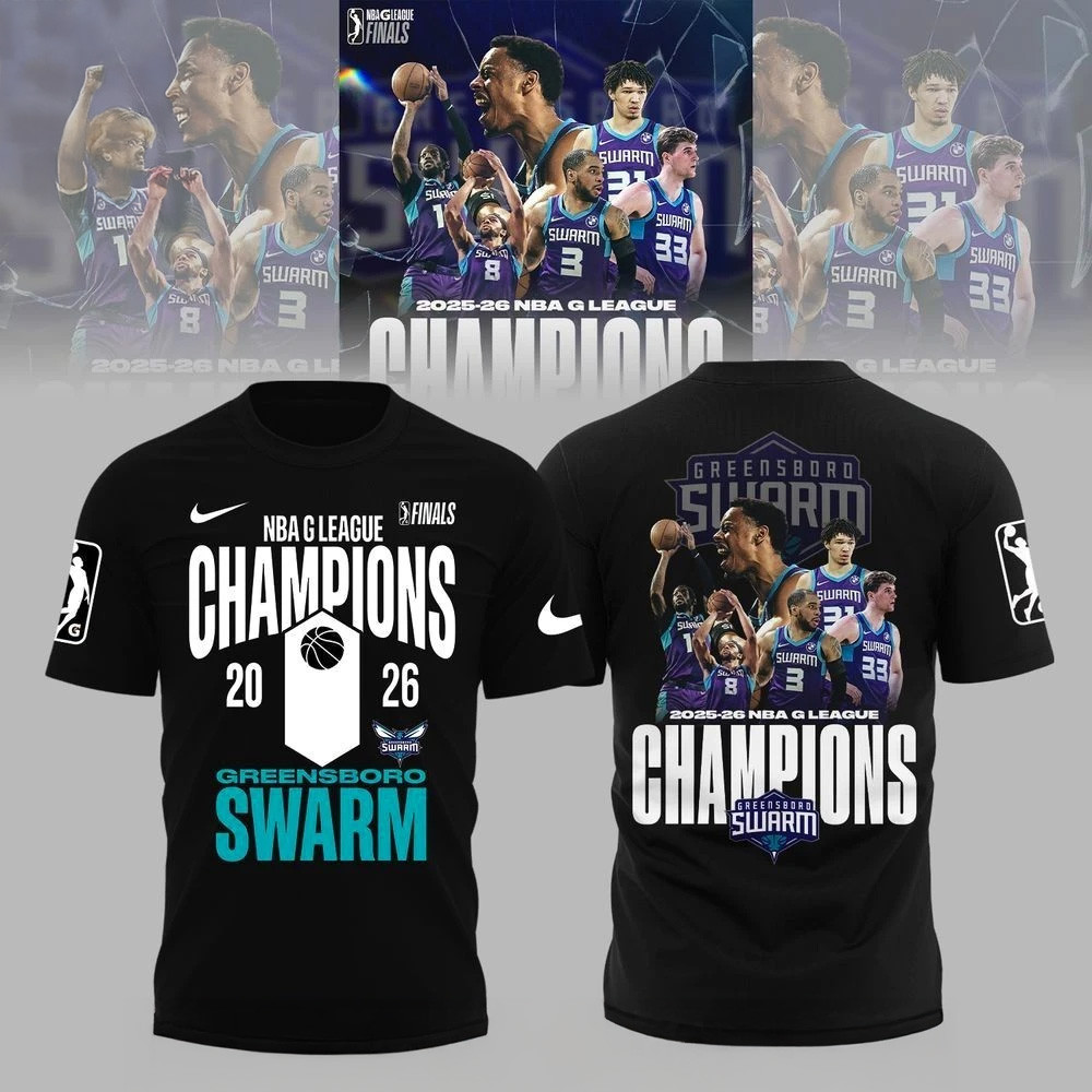 Greensboro Swarm 2026 NBA G League Champions T-Shirt Basketball Clothing Fan Gift For Husband