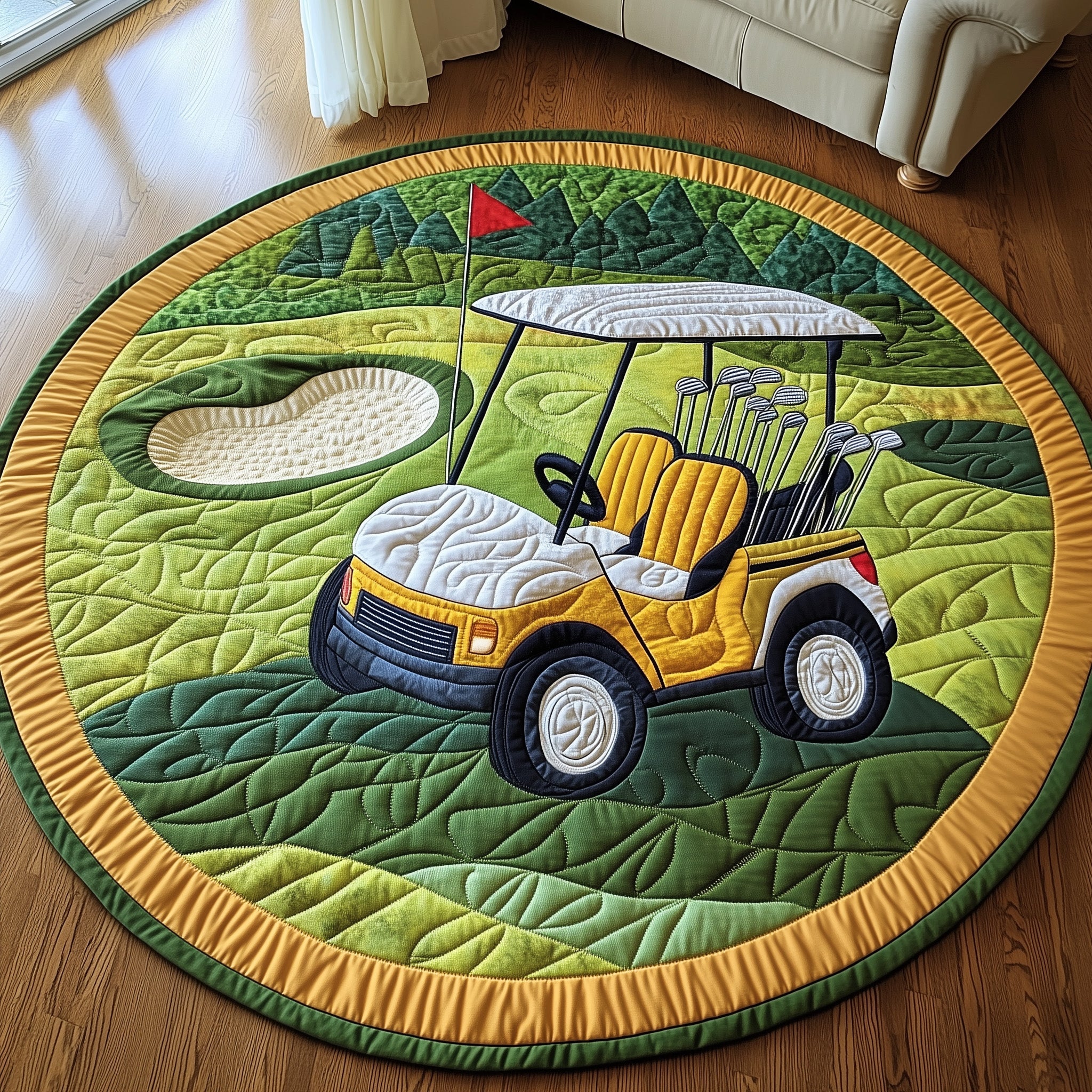 Greenside Rider Quilted Round Mat Gftotp8308 Gift For Her