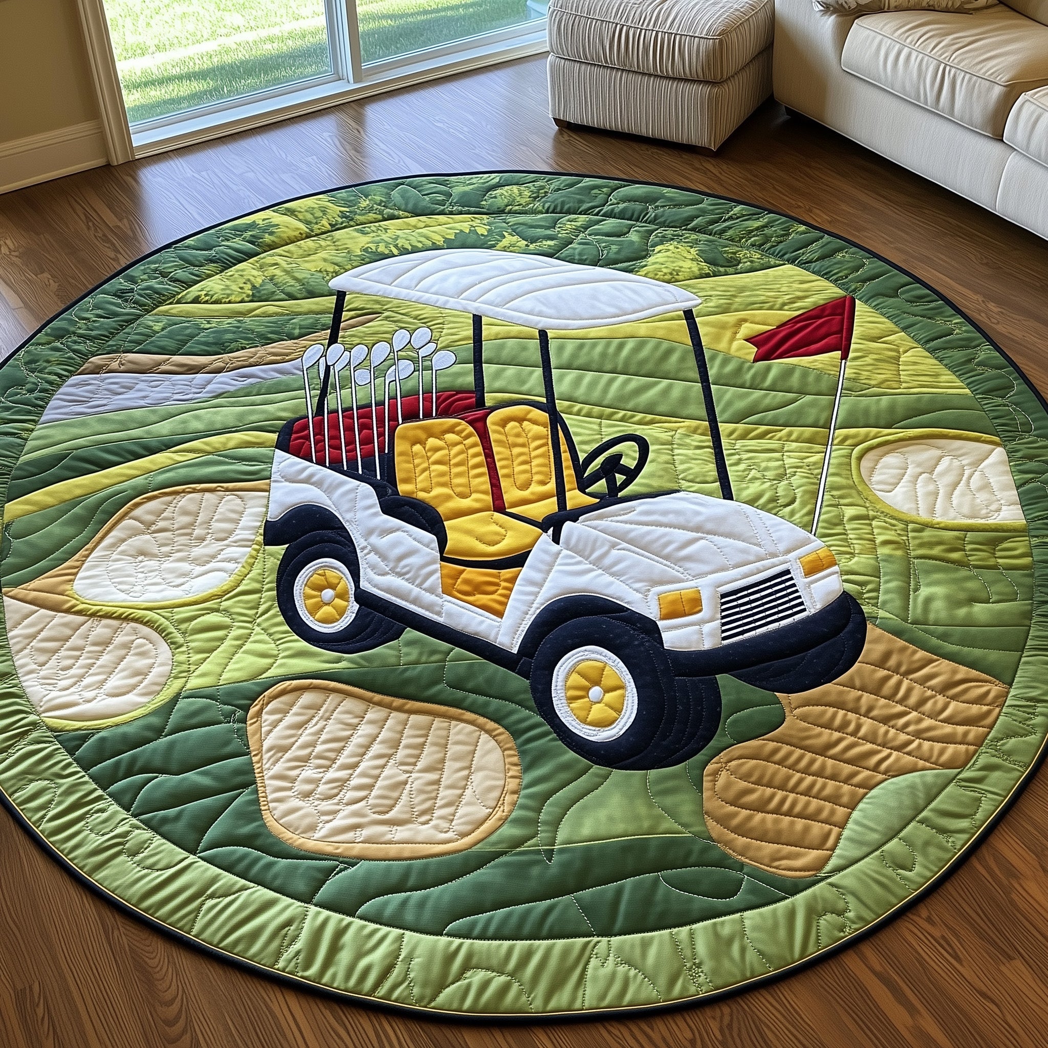 Greenside Rider Quilted Round Mat Gftotp8309 Gift For Girlfriend