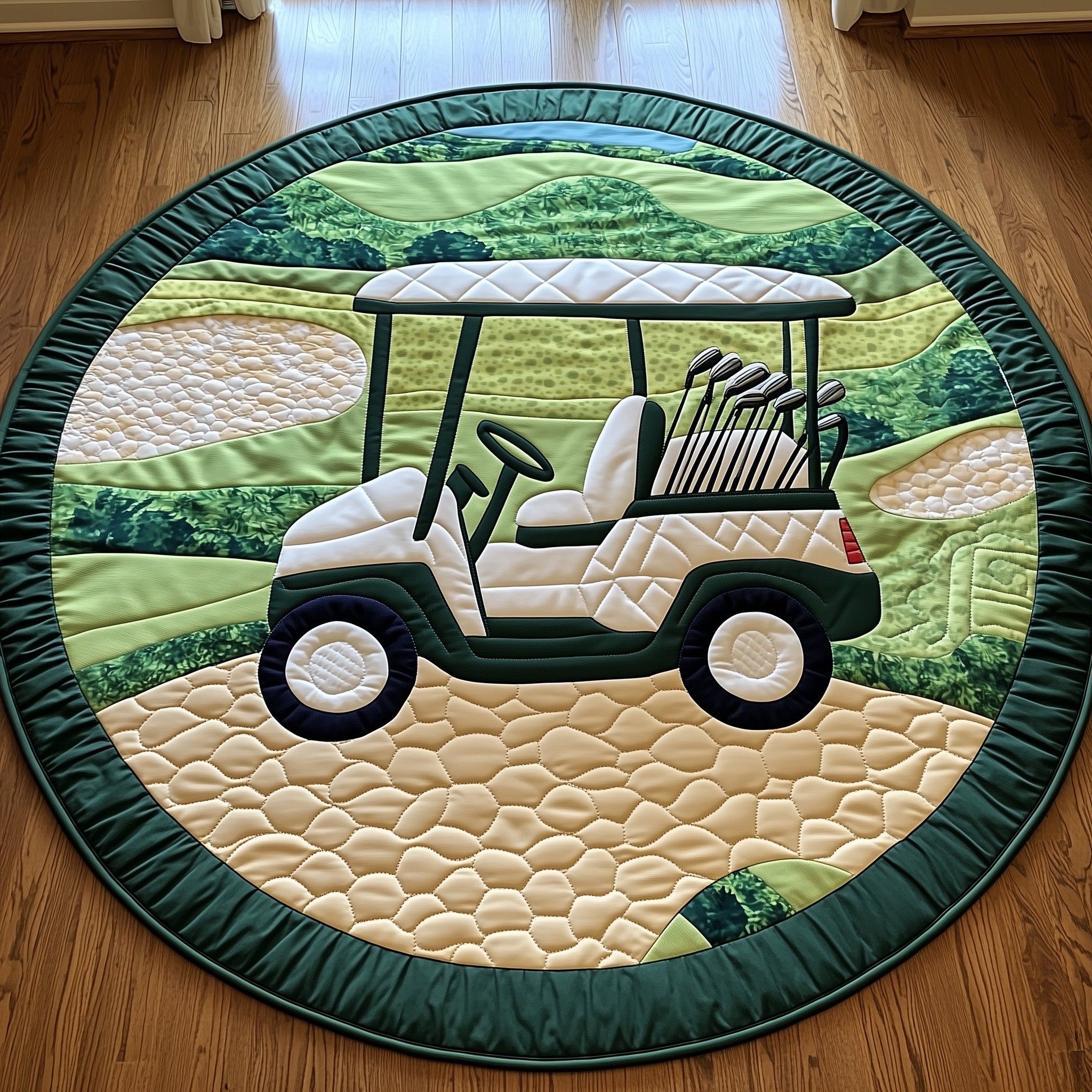 Greenside Rider Quilted Round Mat Gift For Girlfriend