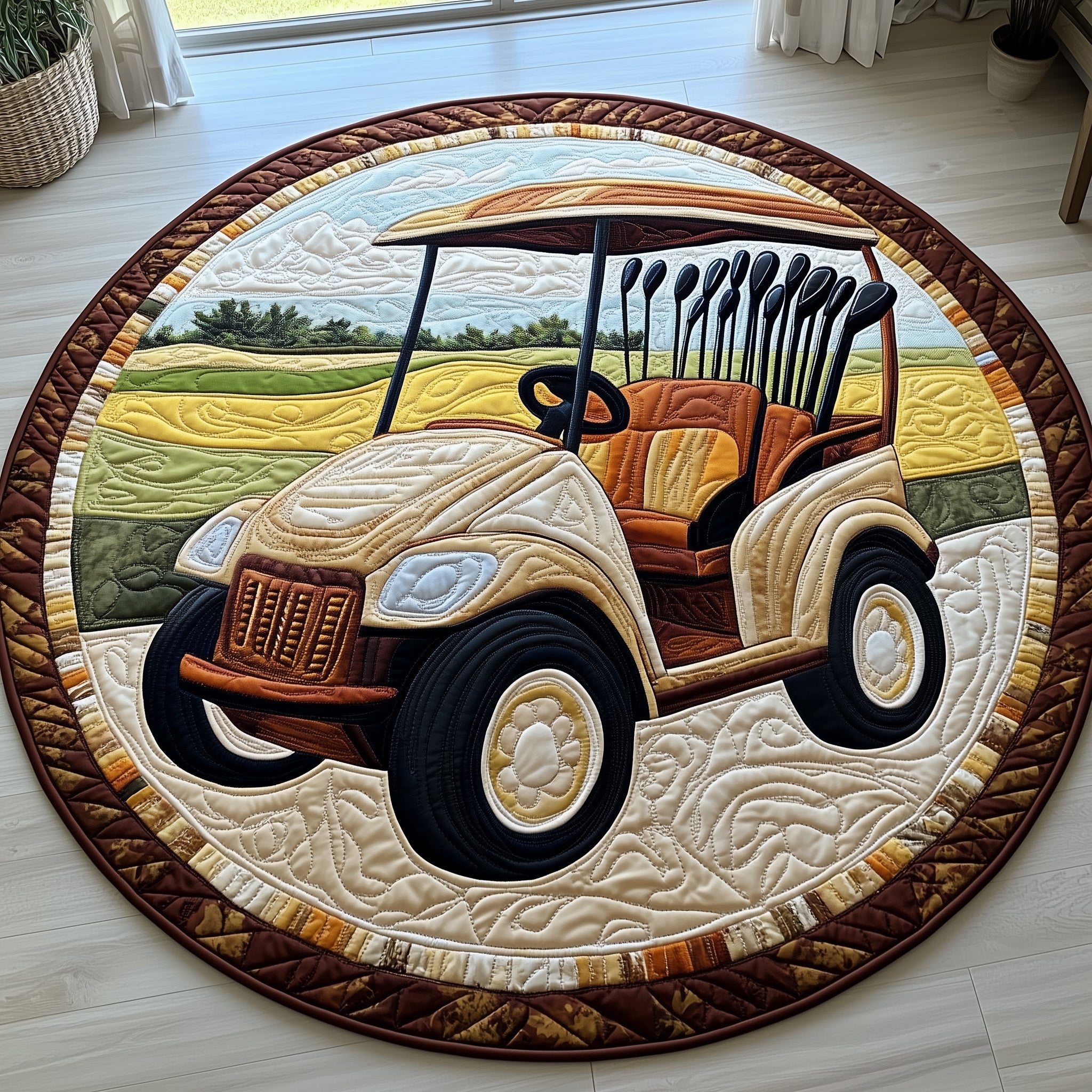 Greenside Rider Quilted Round Mat Gift For Kids