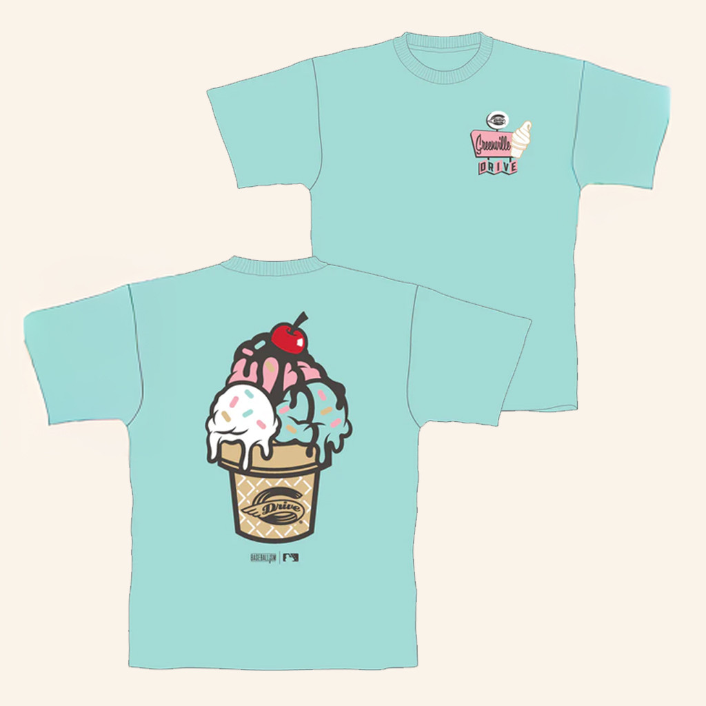 Greenville Drive Baseballism Ice Cream T-Shirt Best Birthday Gift For Sister
