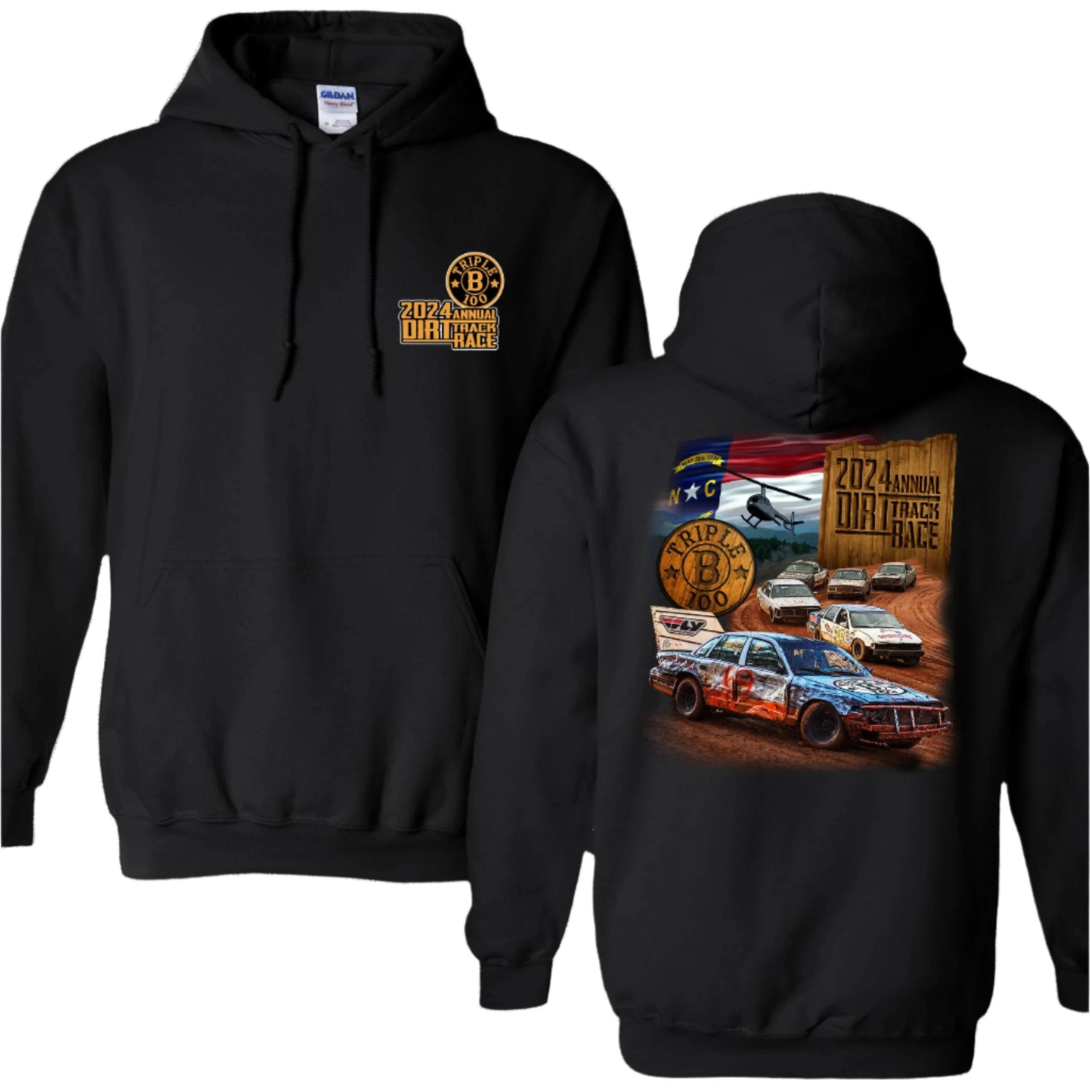 Greg Biffle Merch 2024 Annual Dirt Track Race Hoodie Triple B 100 Car Hooded Sweatshirt Gifts