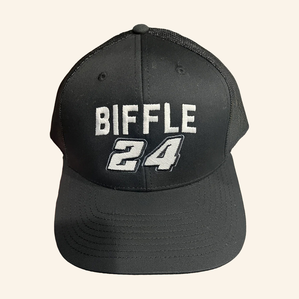 Greg Biffle Merch Biffle 24 Snapback Trucker Hat Embroidered Gifts For Race Car Lovers