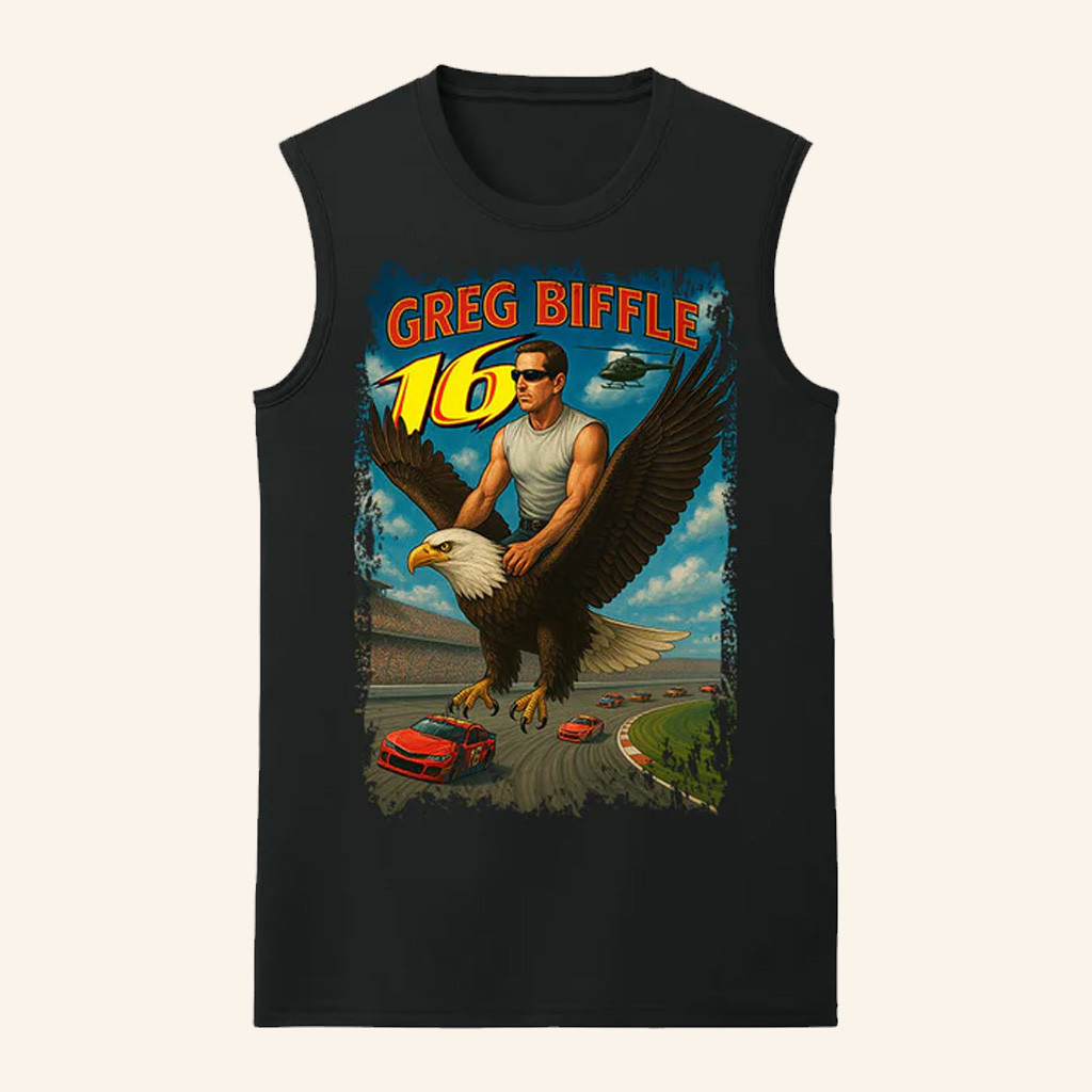 Greg Biffle Merch Greg Biffle 16 Freedom 500 Eagle Tank Top Gifts For Brothers