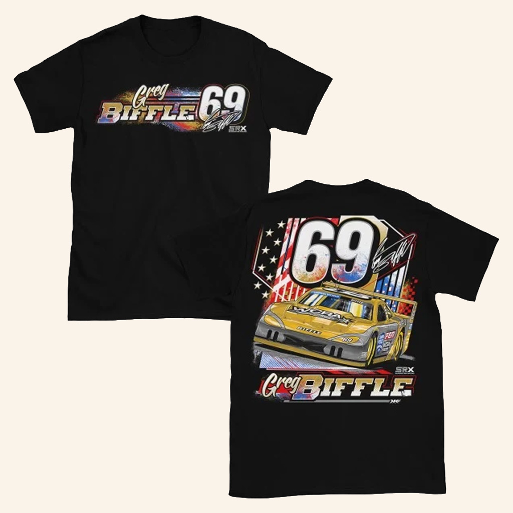 Greg Biffle Merch Greg Biffle 2022 69 SRX Black T-Shirt Best Gifts For Racing Fans