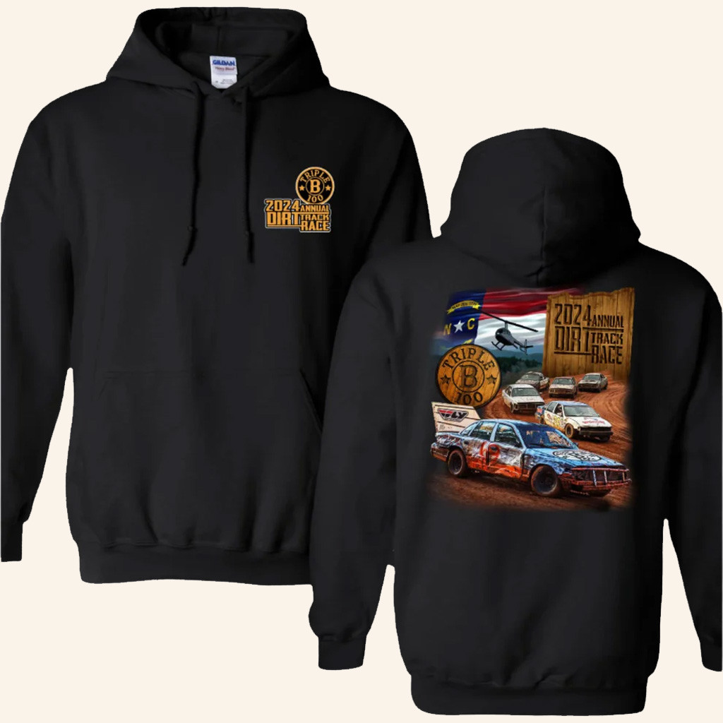Greg Biffle Merch Triple B 100 Hoodie 2024 Annual Dirt Track Race Hoodie Fan Gifts