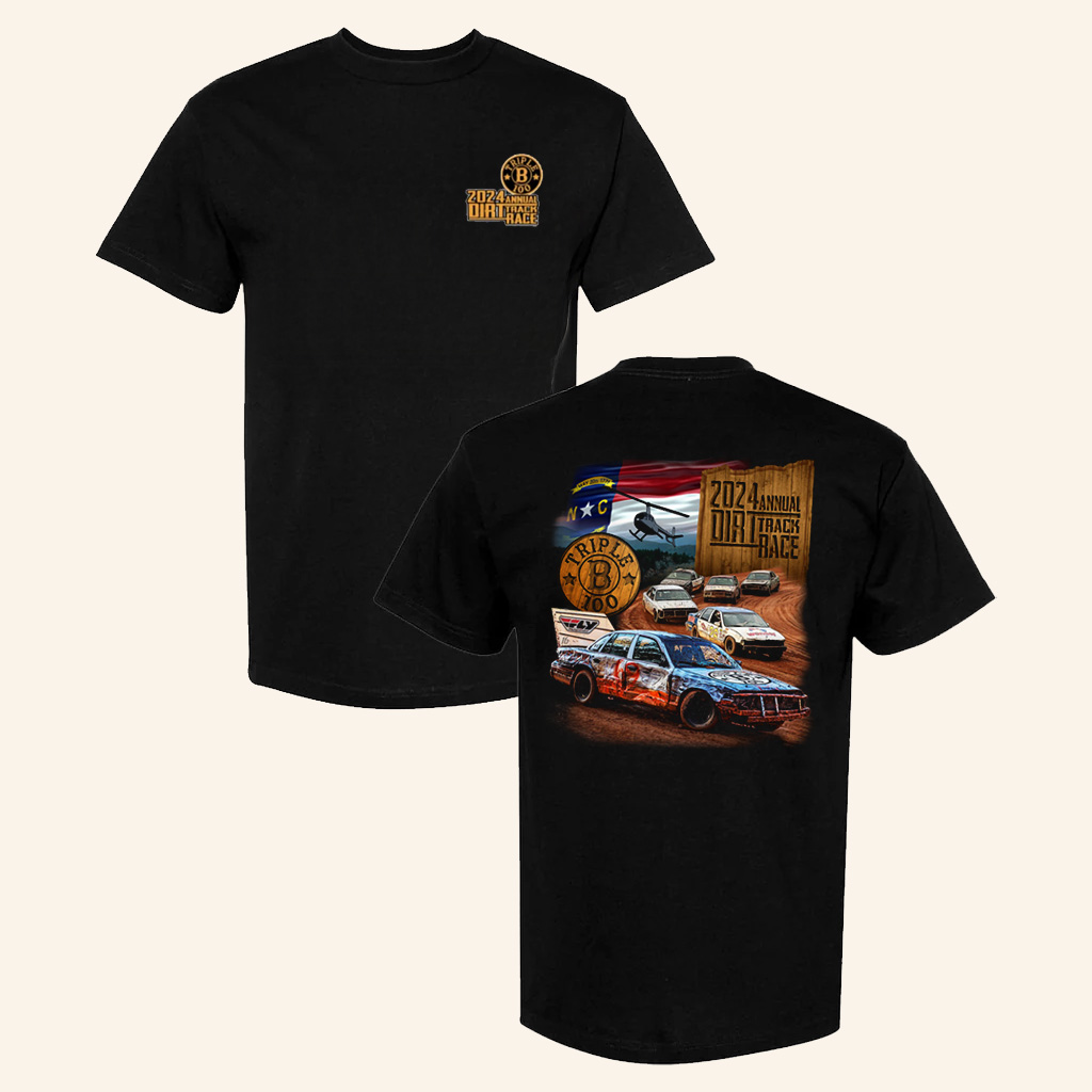 Greg Biffle Merch Triple B 100 T-Shirt 2024 Annual Dirt Track Race Greg Biffle Shirt Gifts