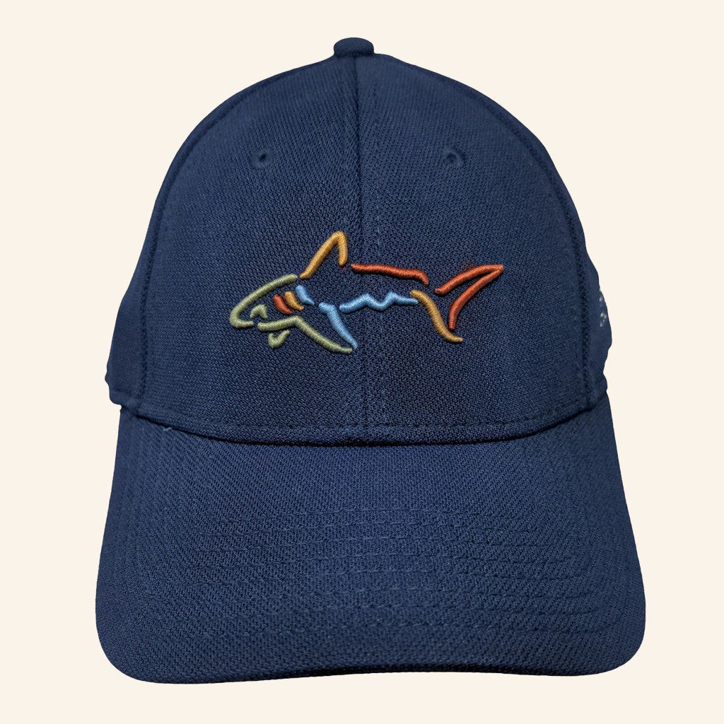 Greg Norman Hat Navy Embroidered Shark Logo Cap Gifts For Him Greg Norman Hat Navy Embroidered Shark Logo Cap Gifts For Him