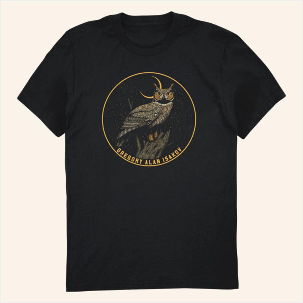 Gregory Alan Isakov Merch Owl T-Shirt Present For Dad Birthday Gifts For Besties