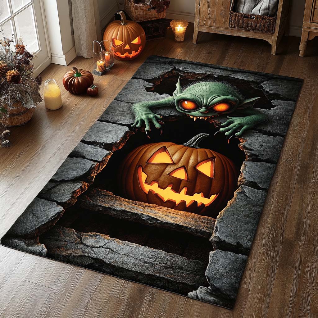 Gremlin Glow Area Rug Entryway Decor Halloween Gifts For Adults