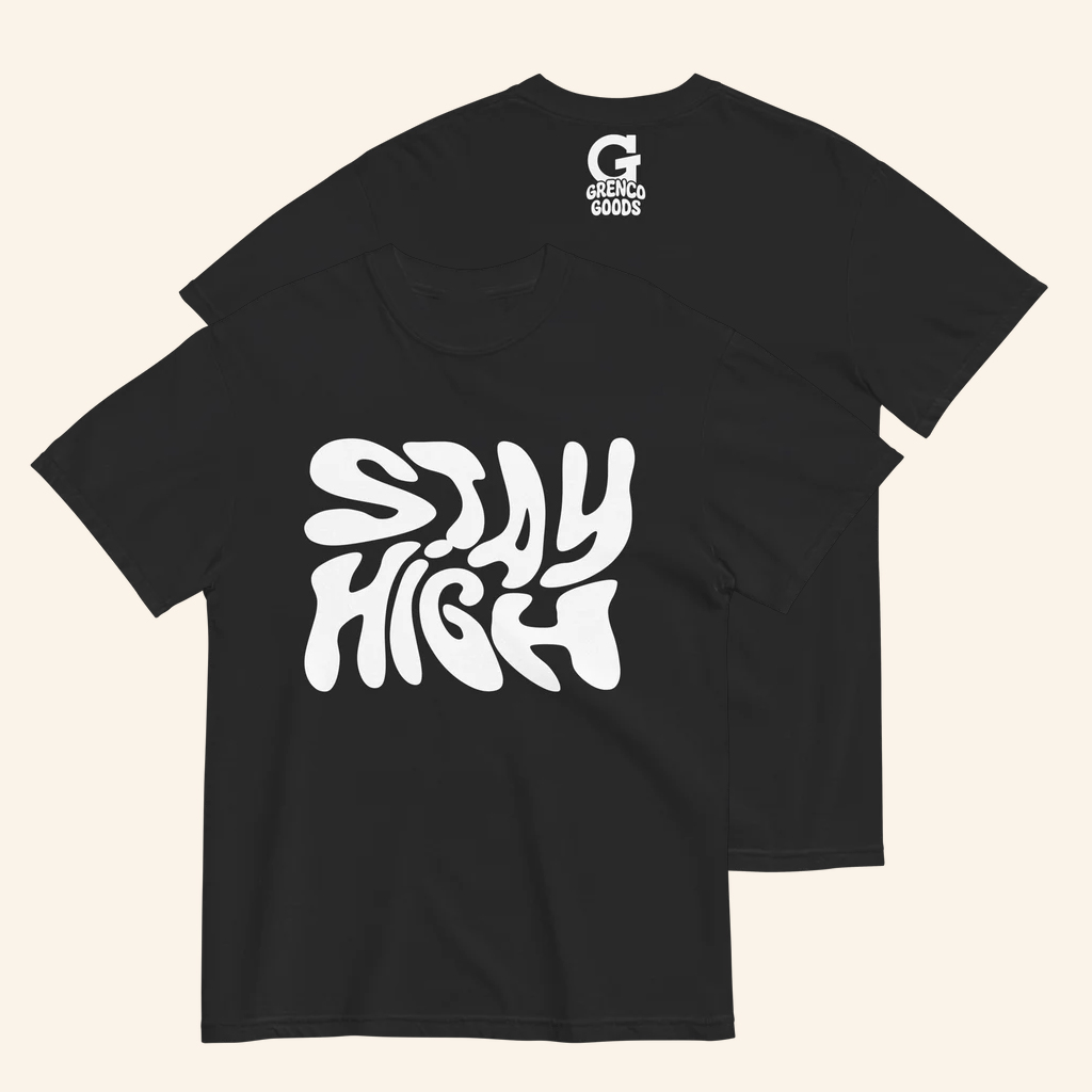 Grenco Goods Merch Stay High Black T-Shirt Birthday Gift Ideas For Him