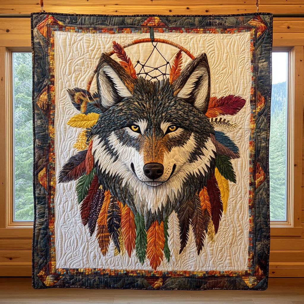 Grey Wolf Quilt Lovely Quilt Blanket Gift for Holiday Celebrations